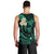 Polynesian Hawaii Men Tank Top Molokai Islands with Pacific Plumeria Turquoise Vibe LT9 - Polynesian Pride