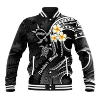 Polynesian Hawaii Baseball Jacket Molokai Islands with Pacific Plumeria White Vibe LT9 Unisex White - Polynesian Pride