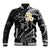 Polynesian Hawaii Baseball Jacket Molokai Islands with Pacific Plumeria White Vibe LT9 Unisex White - Polynesian Pride