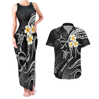 Polynesian Hawaii Couples Matching Tank Maxi Dress And Hawaiian Shirt Molokai Islands with Pacific Plumeria White Vibe LT9 White - Polynesian Pride