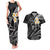 Polynesian Hawaii Couples Matching Tank Maxi Dress And Hawaiian Shirt Molokai Islands with Pacific Plumeria White Vibe LT9 White - Polynesian Pride