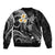 Polynesian Hawaii Sleeve Zip Bomber Jacket Molokai Islands with Pacific Plumeria White Vibe LT9 - Polynesian Pride