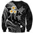 Polynesian Hawaii Sweatshirt Molokai Islands with Pacific Plumeria White Vibe LT9 - Polynesian Pride