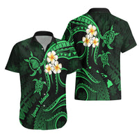 Hawaii Hawaiian Shirt Lanai Islands Polynesian Sunset Plumeria Green Vibe LT9 - Polynesian Pride