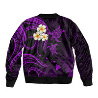 Polynesian Hawaii Bomber Jacket Lanai Islands with Pacific Plumeria Purple Vibe LT9 - Polynesian Pride
