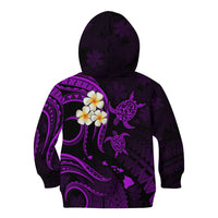 Polynesian Hawaii Kid Hoodie Lanai Islands with Pacific Plumeria Purple Vibe LT9 - Polynesian Pride