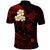 Polynesian Hawaii Polo Shirt Lanai Islands with Pacific Plumeria Red Vibe LT9 - Polynesian Pride