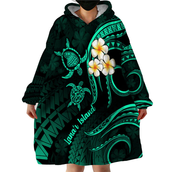 Hawaii Summer Wearable Blanket Hoodie Mix Polynesian Red LT6 main image 0