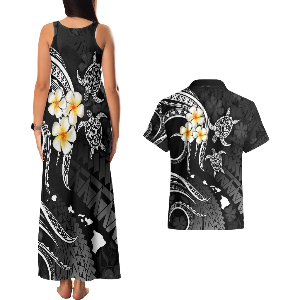 Polynesian Hawaii Couples Matching Tank Maxi Dress And Hawaiian Shirt Lanai Islands with Pacific Plumeria White Vibe LT9 - Polynesian Pride