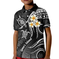 Polynesian Hawaii Kid Polo Shirt Lanai Islands with Pacific Plumeria White Vibe LT9 Kid White - Polynesian Pride