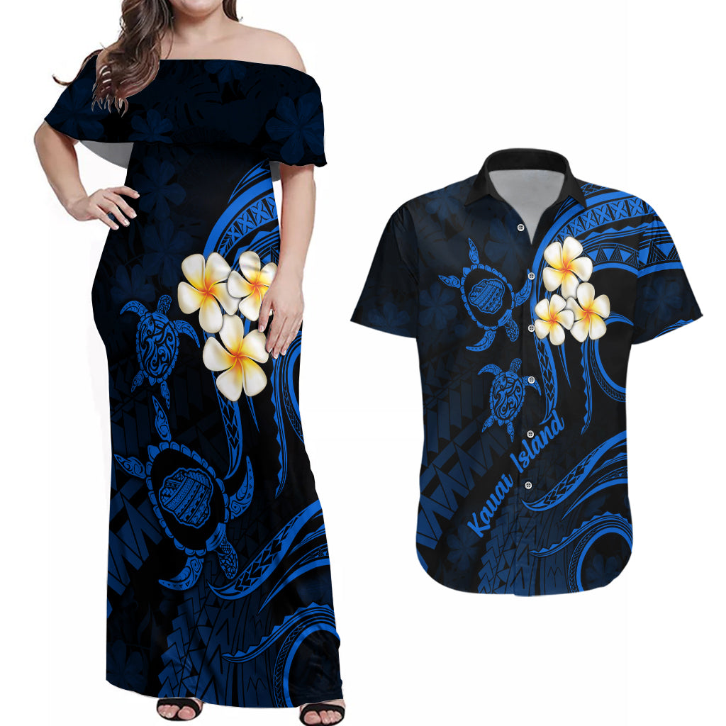 open lace back dress Hawaii Couples Off Shoulder Maxi Dress and Hawaiian Shirt Kauai Island