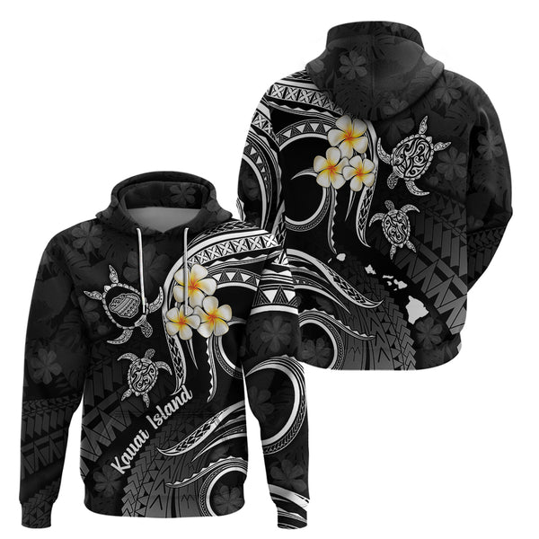 Personalised Molokai Hawaii Kid Hoodie Polynesian Tattoo and Pacific Plumeria Green Vibe LT9 main image 0