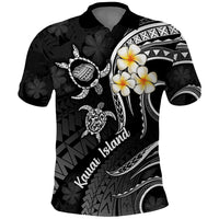 Polynesian Hawaii Polo Shirt Kauai Islands with Pacific Plumeria White Vibe LT9 White - Polynesian Pride