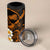 Hawaii Kahoolawe Islands Pacific Plumeria 4 in 1 Can Cooler Tumbler Gold Polynesian Tattoo