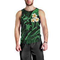 Hawaii Men Tank Top Kahoolawe Islands Polynesian Sunset Plumeria Green Vibe LT9 - Polynesian Pride