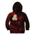 Polynesian Hawaii Kid Hoodie Kahoolawe Islands with Pacific Plumeria Red Vibe LT9 - Polynesian Pride