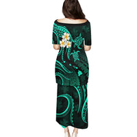 Polynesian Hawaii Puletasi Kahoolawe Islands with Pacific Plumeria Turquoise Vibe LT9 - Polynesian Pride