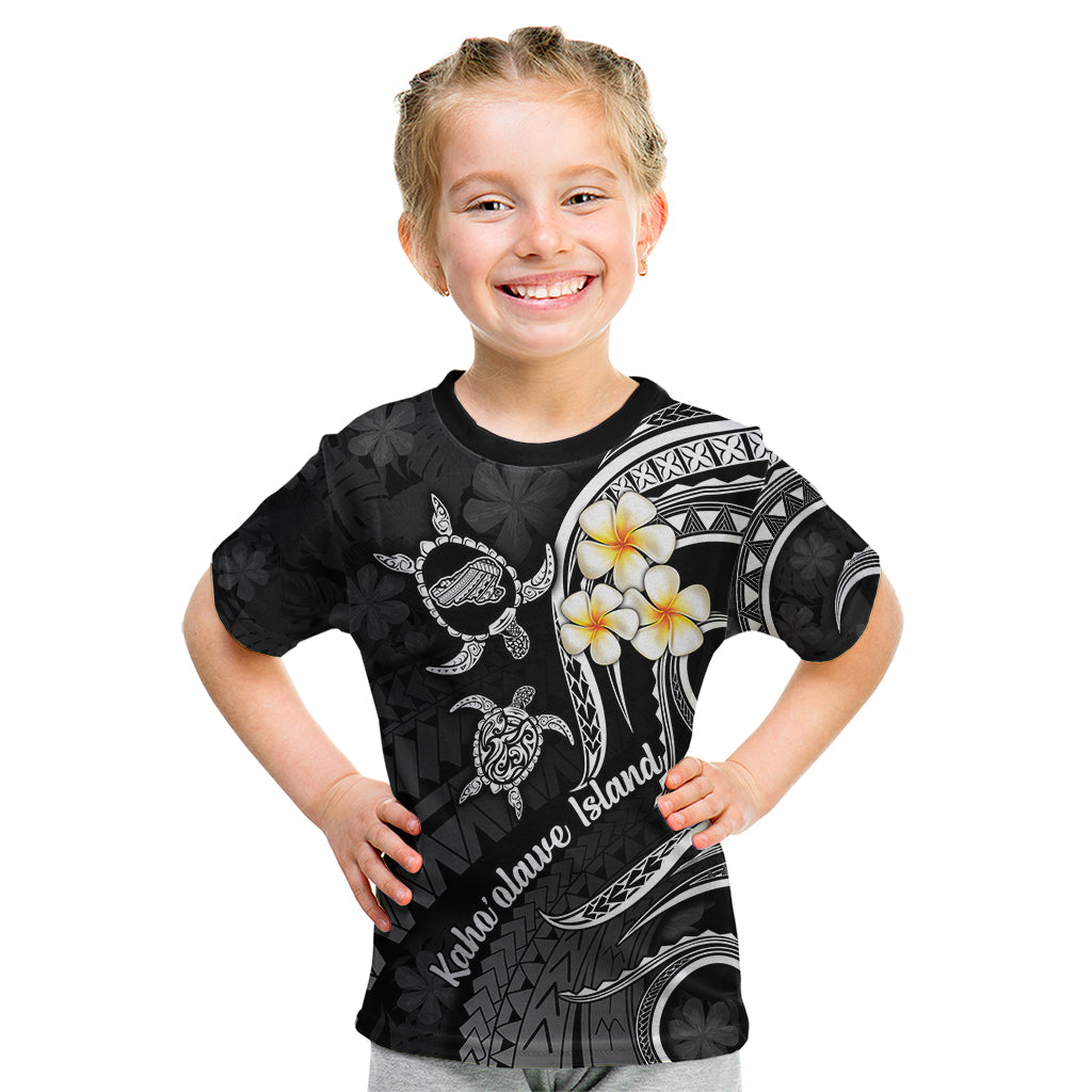Polynesian Hawaii Kid T Shirt Kahoolawe Islands with Pacific Plumeria White Vibe LT9 White - Polynesian Pride