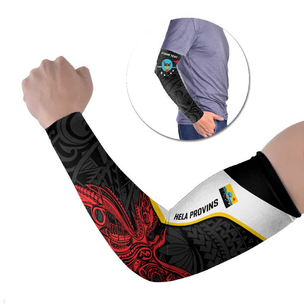 Personalised PNG Hela Province Arm Sleeves Bird of Paradise Tattoo Flag Motif - Polynesian Pride