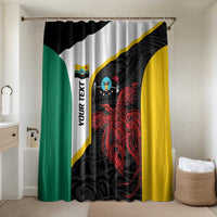 Personalised PNG Hela Province Bathroom Set Bird of Paradise Tattoo Flag Motif - Polynesian Pride