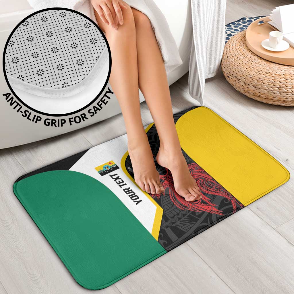 Personalised PNG Hela Province Bathroom Set Bird of Paradise Tattoo Flag Motif - Polynesian Pride