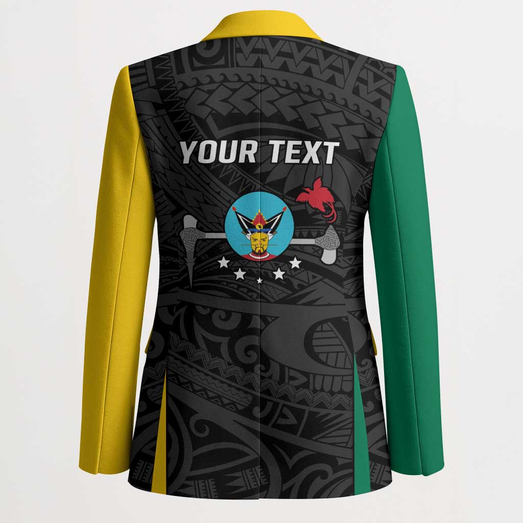 Personalised PNG Hela Province Blazer Bird of Paradise Tattoo Flag Motif - Polynesian Pride