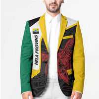 Personalised PNG Hela Province Blazer Bird of Paradise Tattoo Flag Motif - Polynesian Pride