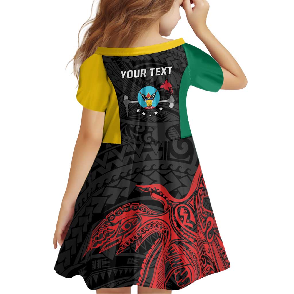 Personalised PNG Hela Province Family Matching Short Sleeve Bodycon Dress and Hawaiian Shirt Bird of Paradise Tattoo Flag Motif - Polynesian Pride