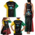 Personalised PNG Hela Province Family Matching Tank Maxi Dress and Hawaiian Shirt Bird of Paradise Tattoo Flag Motif - Polynesian Pride