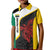 Personalised PNG Hela Province Kid Polo Shirt Bird of Paradise Tattoo Flag Motif - Polynesian Pride