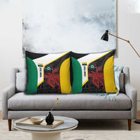 Personalised PNG Hela Province Pillow Cover Bird of Paradise Tattoo Flag Motif - Polynesian Pride