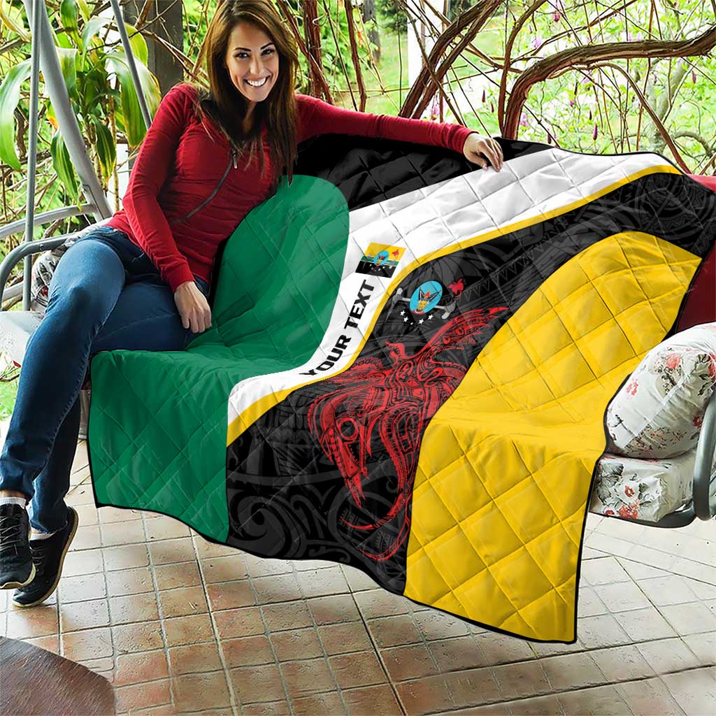 Personalised PNG Hela Province Quilt Bird of Paradise Tattoo Flag Motif - Polynesian Pride