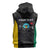 Personalised PNG Hela Province Sleeveless Zip Hoodie Bird of Paradise Tattoo Flag Motif - Polynesian Pride