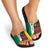 Personalised PNG Hela Province Slide Sandals Bird of Paradise Tattoo Flag Motif - Polynesian Pride