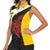 Personalised PNG Hela Province Women Sleeveless Polo Shirt Bird of Paradise Tattoo Flag Motif - Polynesian Pride