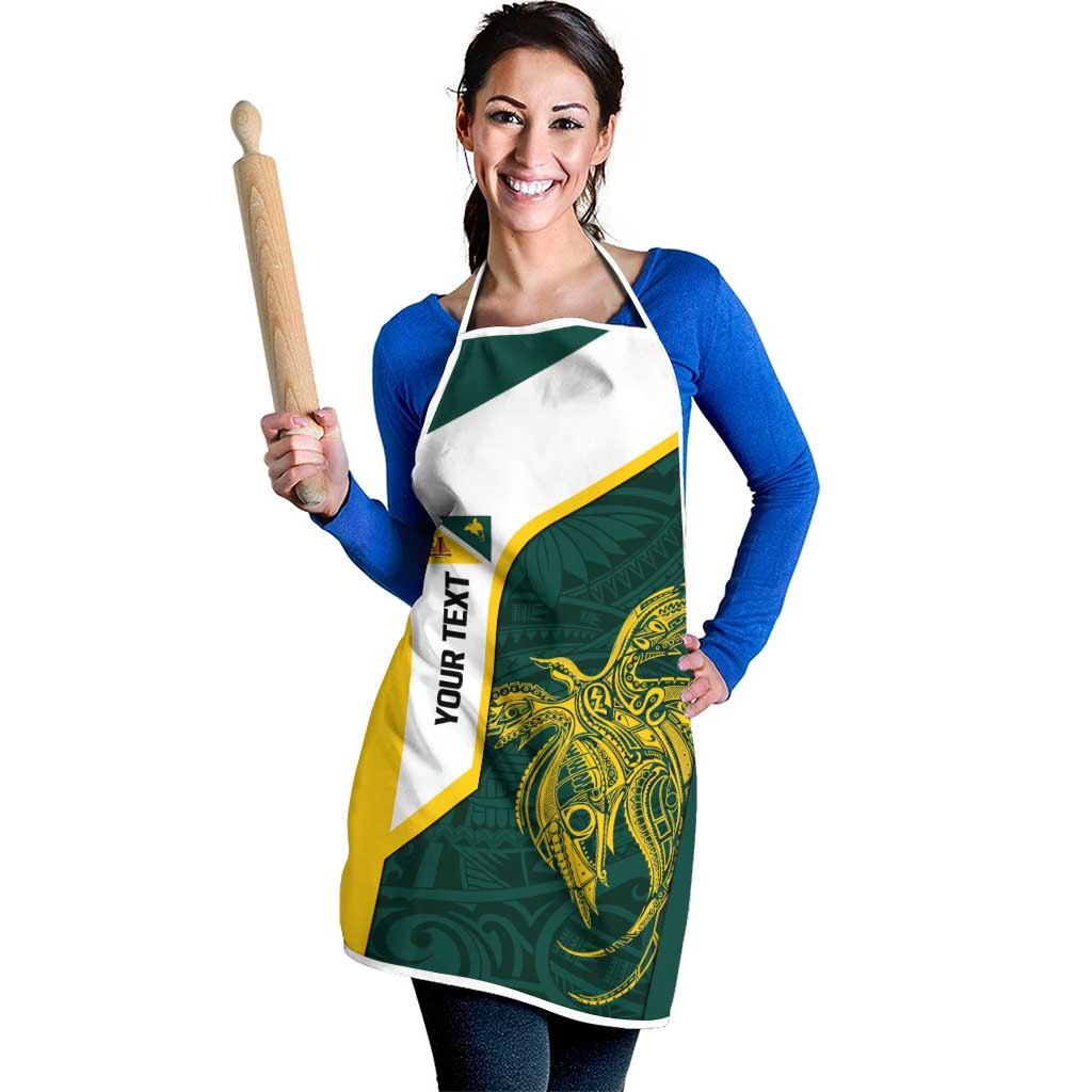Personalised PNG Jiwaka Province Apron Bird of Paradise Tattoo Flag Motif - Polynesian Pride