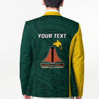 Personalised PNG Jiwaka Province Blazer Bird of Paradise Tattoo Flag Motif - Polynesian Pride