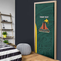 Personalised PNG Jiwaka Province Door Cover Bird of Paradise Tattoo Flag Motif - Polynesian Pride