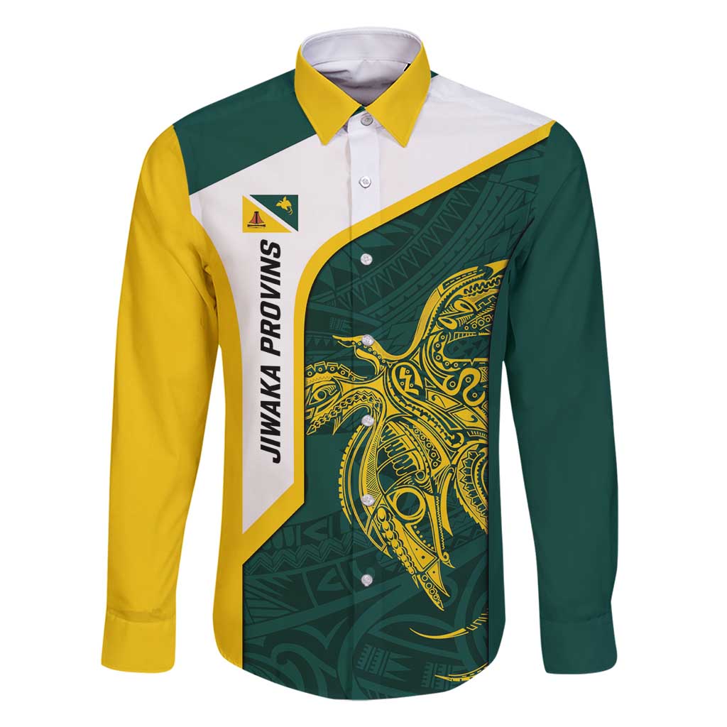 Personalised PNG Jiwaka Province Family Matching Off Shoulder Short Dress and Hawaiian Shirt Bird of Paradise Tattoo Flag Motif - Polynesian Pride