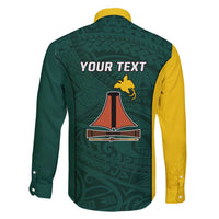 Personalised PNG Jiwaka Province Family Matching Puletasi and Hawaiian Shirt Bird of Paradise Tattoo Flag Motif - Polynesian Pride