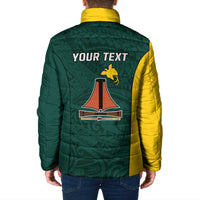 Personalised PNG Jiwaka Province Padded Jacket Bird of Paradise Tattoo Flag Motif - Polynesian Pride