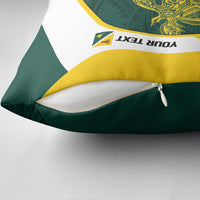 Personalised PNG Jiwaka Province Pillow Cover Bird of Paradise Tattoo Flag Motif - Polynesian Pride