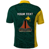 Personalised PNG Jiwaka Province Polo Shirt Bird of Paradise Tattoo Flag Motif - Polynesian Pride