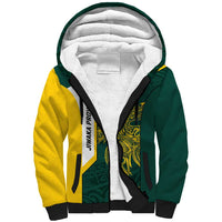 Personalised PNG Jiwaka Province Sherpa Hoodie Bird of Paradise Tattoo Flag Motif - Polynesian Pride