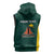 Personalised PNG Jiwaka Province Sleeveless Zip Hoodie Bird of Paradise Tattoo Flag Motif - Polynesian Pride