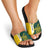 Personalised PNG Jiwaka Province Slide Sandals Bird of Paradise Tattoo Flag Motif - Polynesian Pride