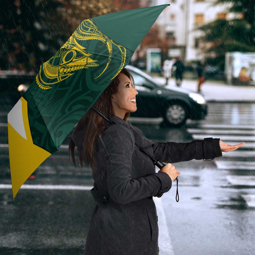 Personalised PNG Jiwaka Province Umbrella Bird of Paradise Tattoo Flag Motif - Polynesian Pride