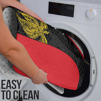 Personalised PNG Sandaun Province Bathroom Set Bird of Paradise Tattoo Flag Motif - Polynesian Pride