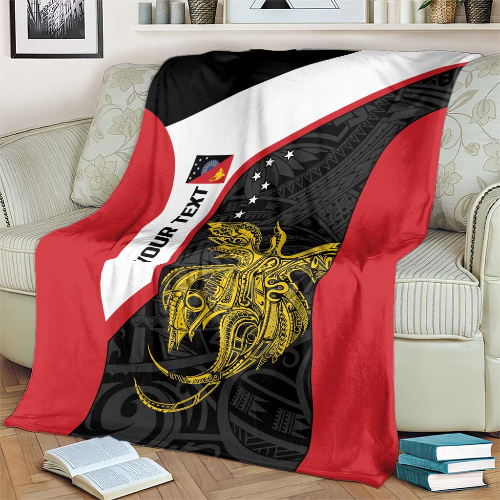 Personalised PNG Sandaun Province Blanket Bird of Paradise Tattoo Flag Motif - Polynesian Pride