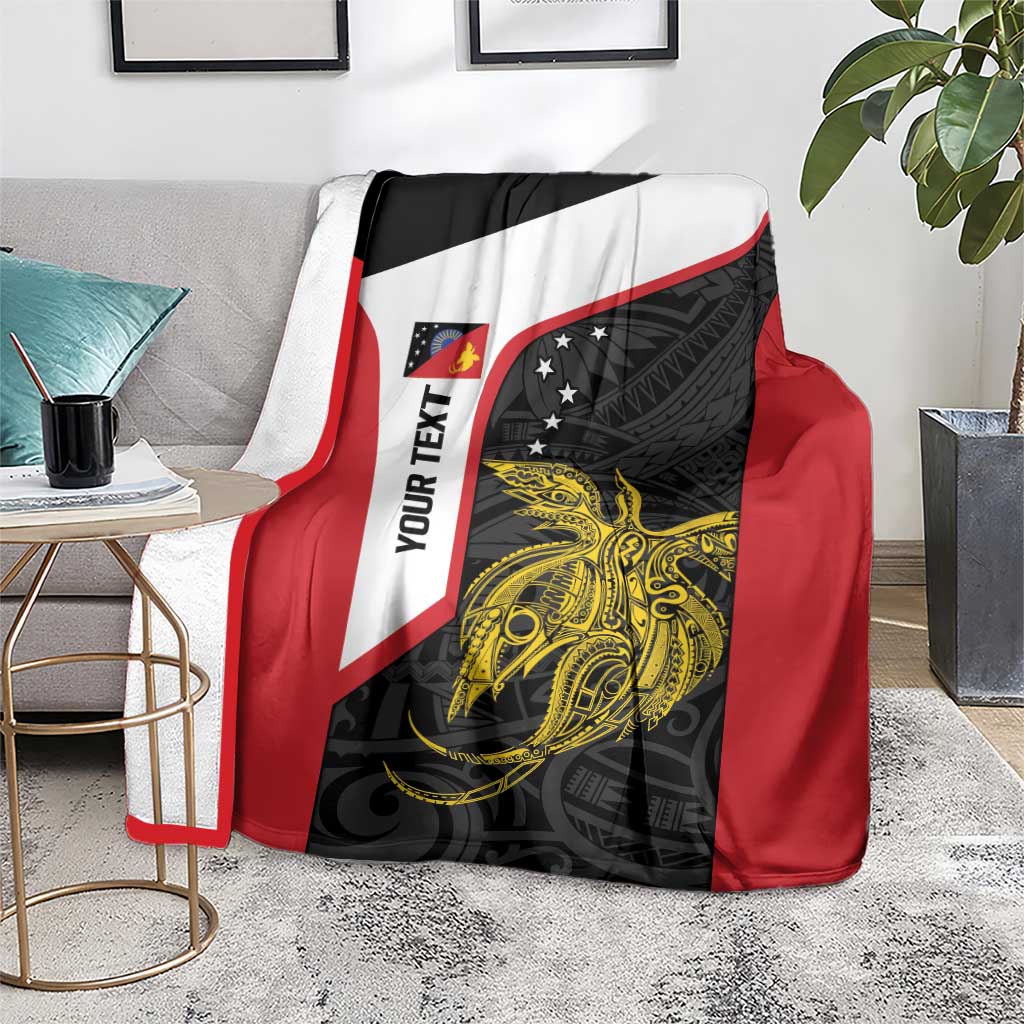 Personalised PNG Sandaun Province Blanket Bird of Paradise Tattoo Flag Motif - Polynesian Pride